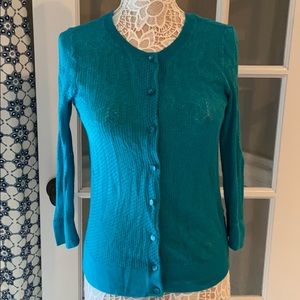 Talbots Pointelle Knit Cardigan - M